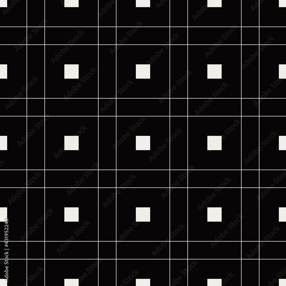 White squares and double lines between. Black background. White squares and double lines between. Black background.