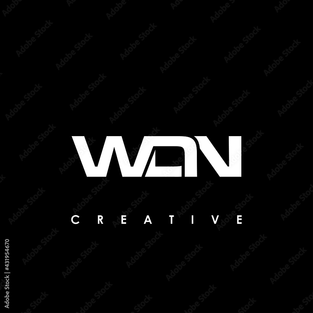 WDN Letter Initial Logo Design Template Vector Illustration