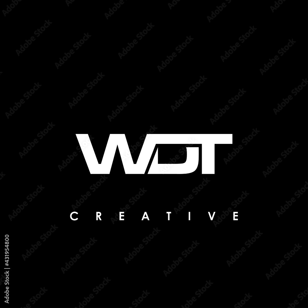 WDT Letter Initial Logo Design Template Vector Illustration
