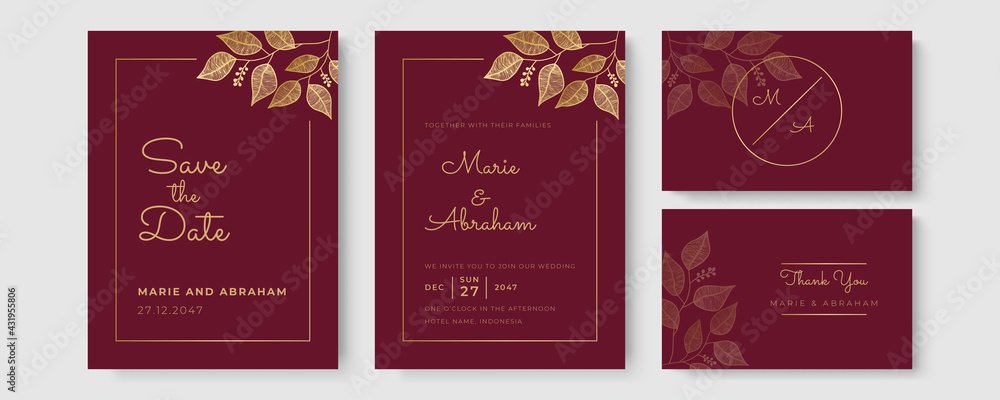 Set of card with flower rose, leaves. Wedding ornament concept. Floral poster, invite. Vector decorative greeting card or invitation design background Set of card with flower rose, leaves. Wedding ornament concept. Floral poster, invite. Vector decorative greeting card or invitation design background