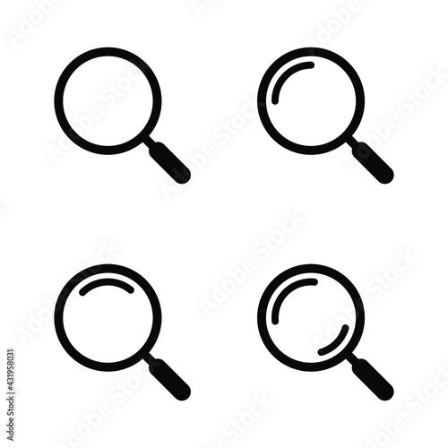 Magnifying Glass icon vector. loupe zooming icons illustration. Web or app search icon illustration template.
