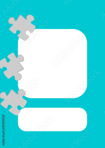 Vertical illustration format A4 - the design of the screen of the phone or tablet for inscriptions and photos