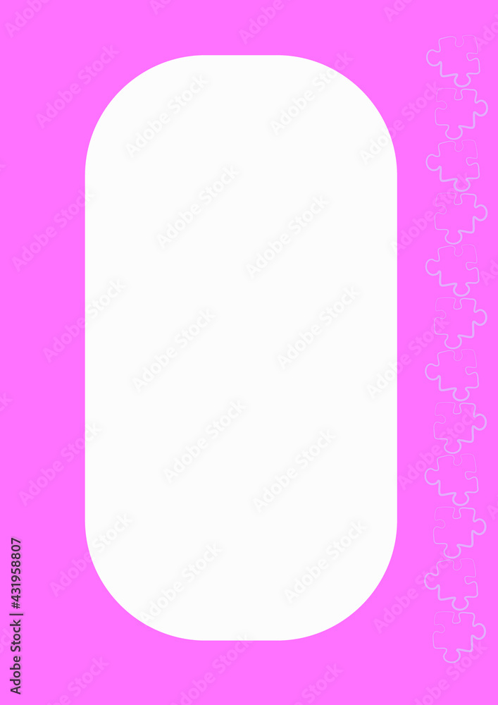 Vertical illustration format A4 - the design of the screen of the phone or tablet for inscriptions and photos