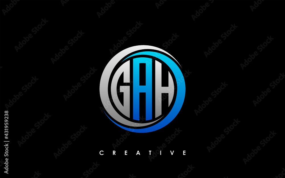 GAH Letter Initial Logo Design Template Vector Illustration GAH Letter Initial Logo Design Template Vector Illustration