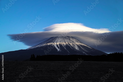 Lenticular cloud-Umbrella cloud, Mt.Fuji, 笠雲