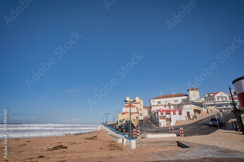 Praia das Macas. The Apple Beach. Atlantic shore of Portugal.