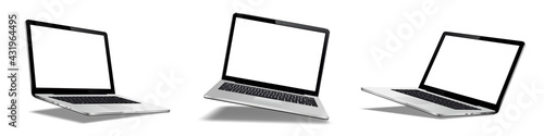 Laptop mock up with blank screen