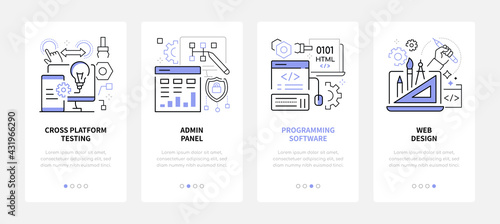 Web development - modern line design style web banners
