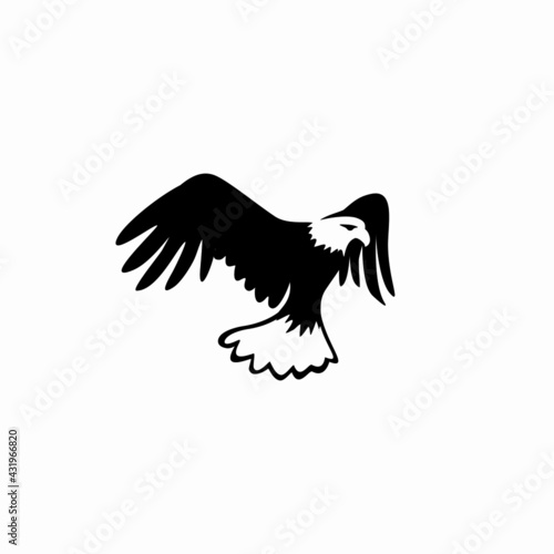 flying eagle icon logo vector illustration