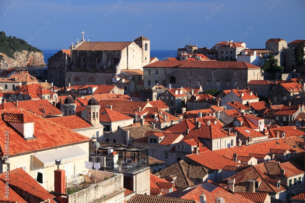 Medieval Dubrovnik town in Croatia
