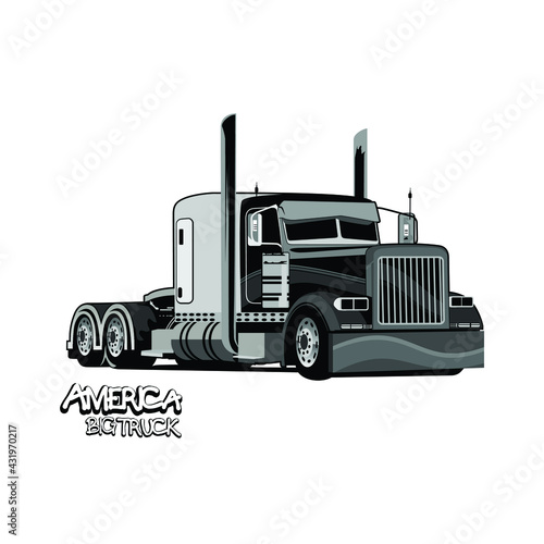America big truck illustration vector