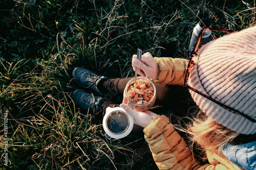 Breakfast in the mountains