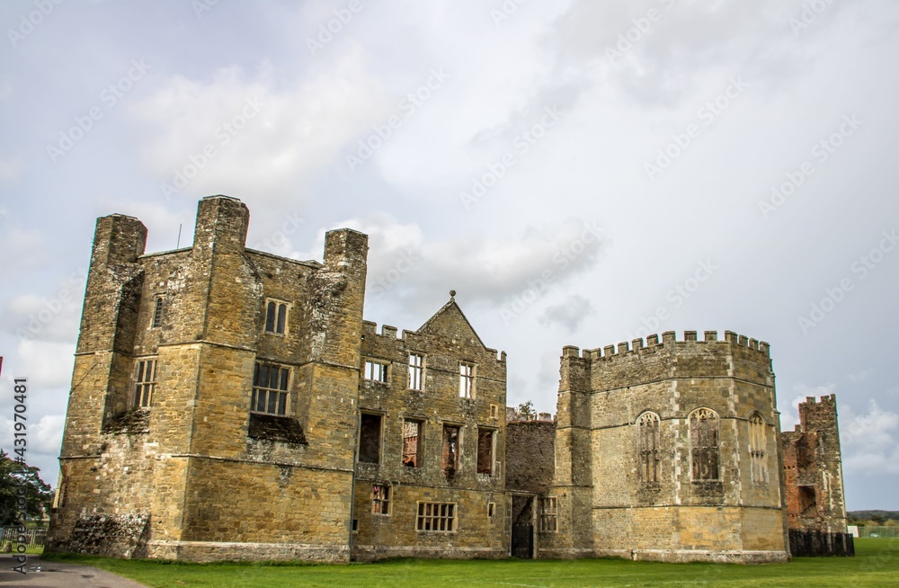the historic ruins at Cowdray in Sussex