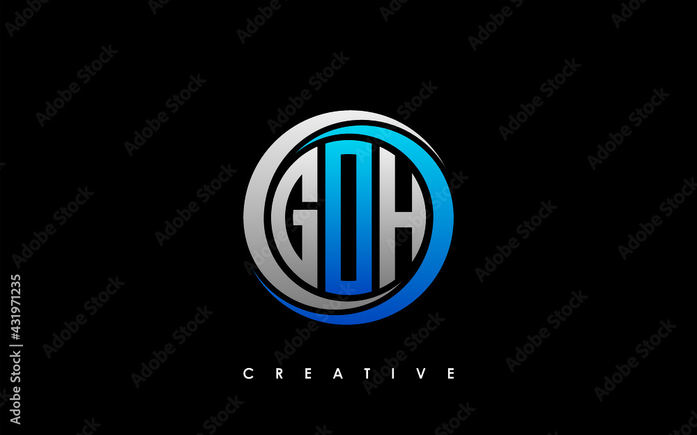 GOH Letter Initial Logo Design Template Vector Illustration GOH Letter Initial Logo Design Template Vector Illustration