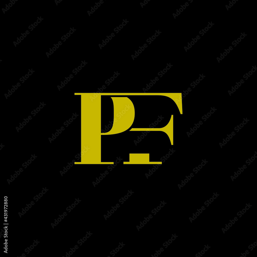 P F letter modern logo template. Abstract business PF letter logo or icon design. P F letter modern logo template. Abstract business PF letter logo or icon design.