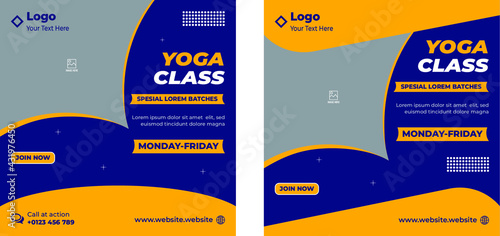 Editable World Yoga Day Social Media Post Template, Fitness or gym web post temp
