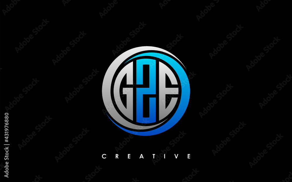 GZE Letter Initial Logo Design Template Vector Illustration GZE Letter Initial Logo Design Template Vector Illustration