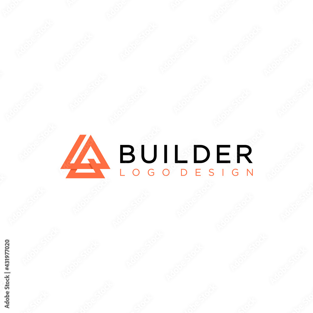 builder logo icon design vector