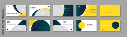 Business presentation template design. Minimalis, modern and keynote vector illustration