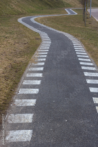 Bike path in the Finnish Park .