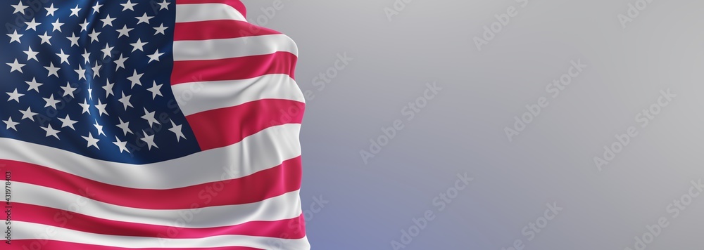 Fototapeta premium Abstract United States Flag 3D Render (3D Artwork)