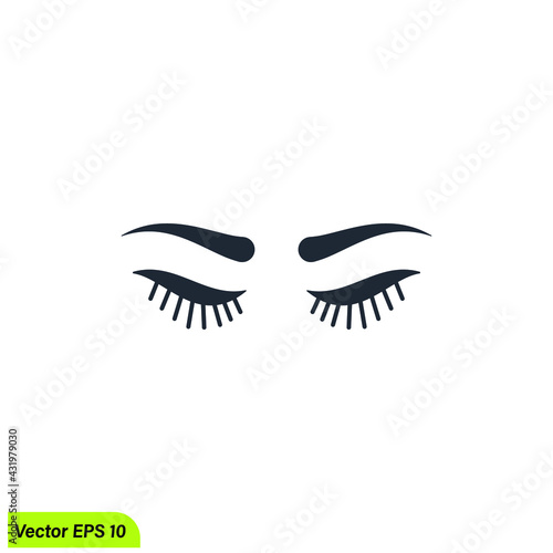 eyebrow icon mascara symbol vector illustration 