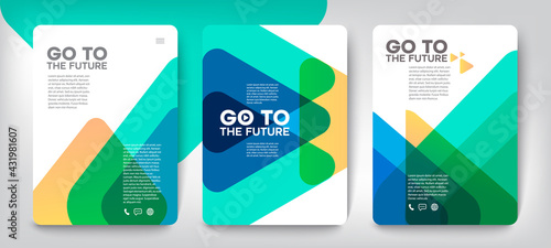 Go to the future background concept, Colorful trendy template  for branding, banner, cover, card, social media, poster, Vector EPS 10