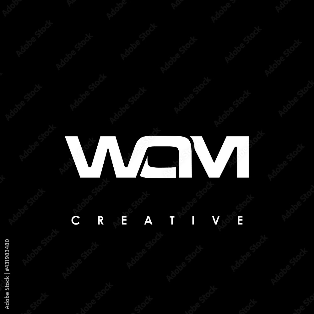 Fototapeta premium WOM Letter Initial Logo Design Template Vector Illustration