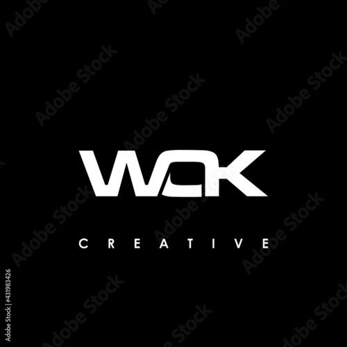 WOK Letter Initial Logo Design Template Vector Illustration