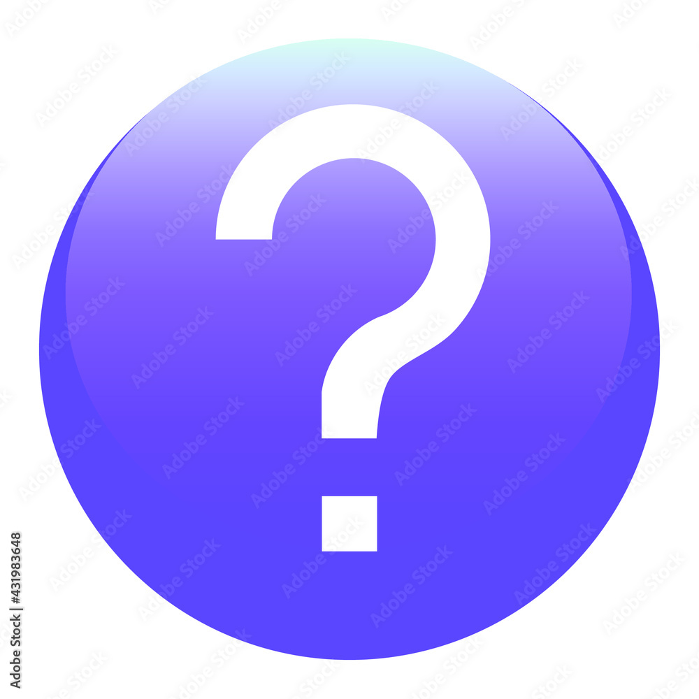 White question mark on blue background White question mark on blue background