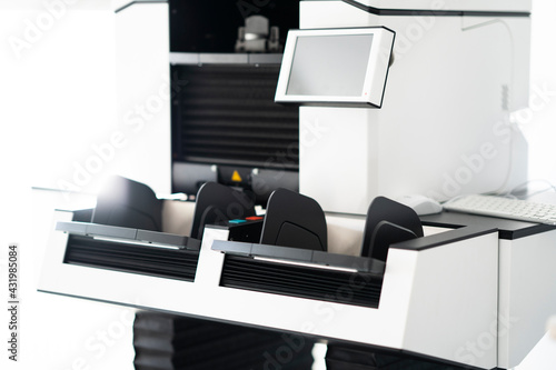 Modern office document scanners photo