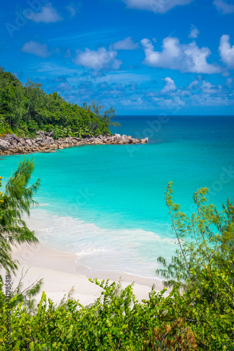 A view on Anse Georgette from the Pointe Millers, Seychelles