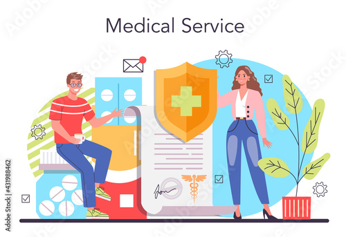 Employee benefits package concept. Compensation supplementing employee