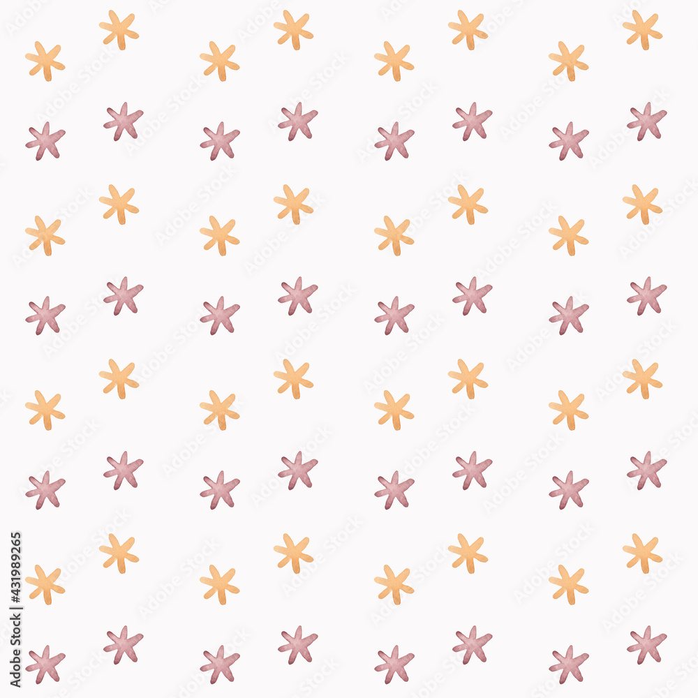 Watercolor floral pattern. It is excellently used in printing, web, textile design, souvenirs and other creative ideas.