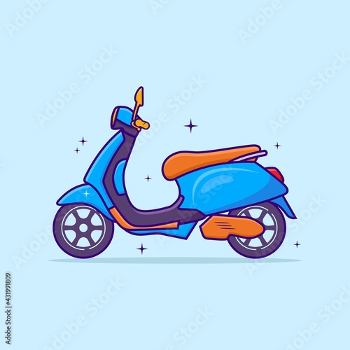 Modern vector graphic of scooter, Perfect for transportation.