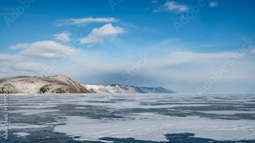 Gentle hills on the coast of Lake Baikal