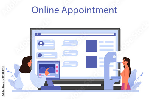 Mammologist online service or platform. Consultation with doctor