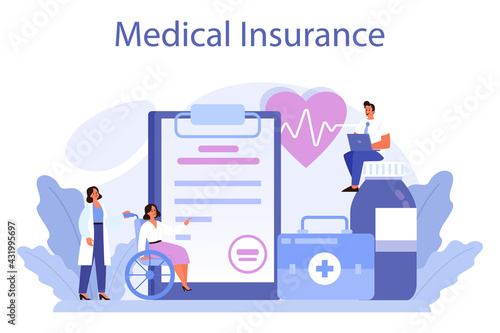 Health insurance concept. Idea of security and protection of person