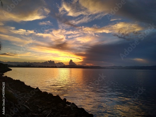 sunset over the sea
