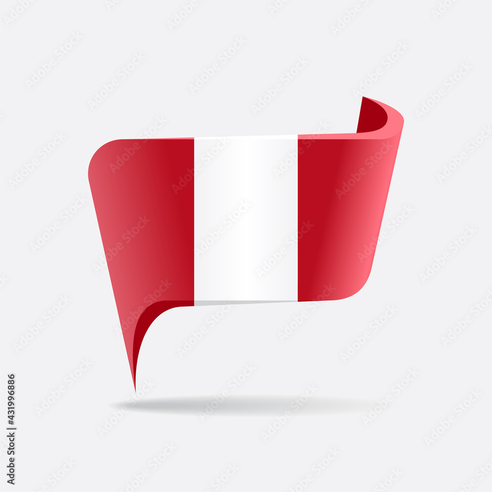 Peruvian flag map pointer layout. Vector illustration. Peruvian flag map pointer layout. Vector illustration.