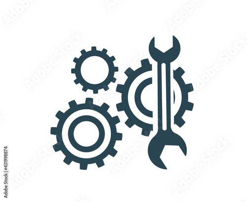 Vector icons, logos for car repair and maintenance and other repair work. Car service.	