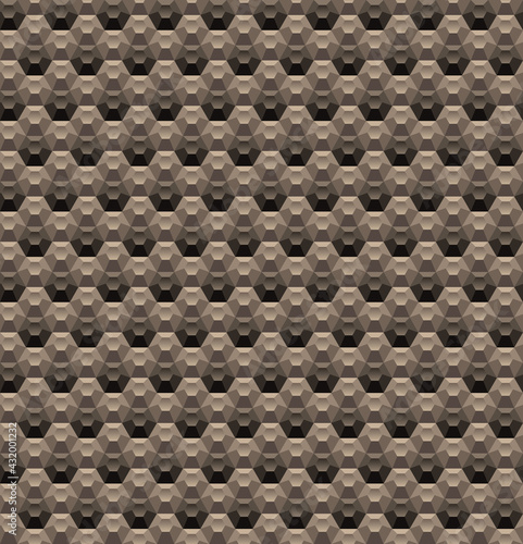 nahtlos Tapete, Hintergrund - Bienenwaben in Farben Terra Cotta, braun beige