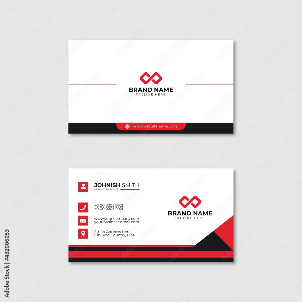 Modern professional business card design vector Modern professional business card design vector