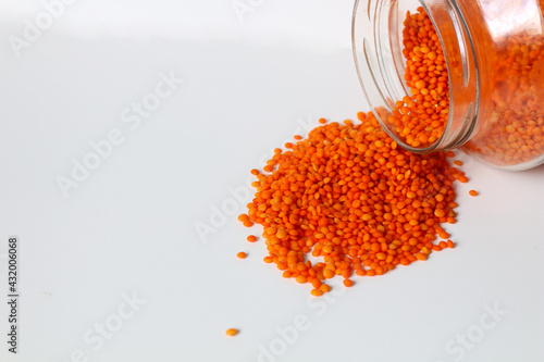 Red lentils, which are a healthy food.	
