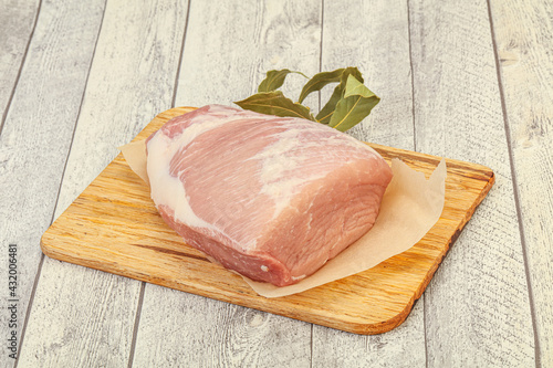 Raw pork meat for cooking