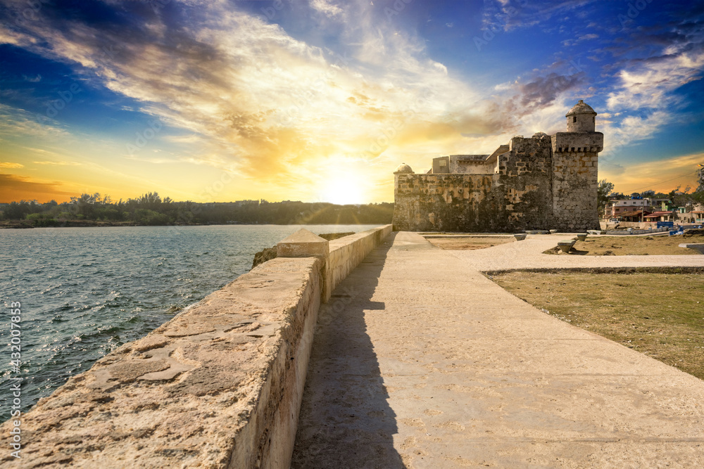 Cojimar town or village where one of Hemingway's novels is set, Havana, Cuba