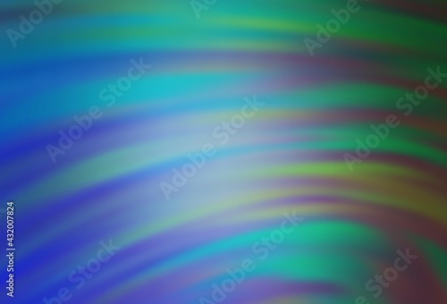 Light Blue, Green vector backdrop with bent lines.