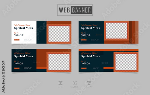 web banner template for traditional Christmas desserts
