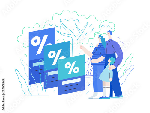 Health plans - medical insurance illustration. Flat vector