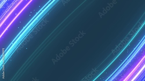 Glowing Particles Background with curvy Lines 
